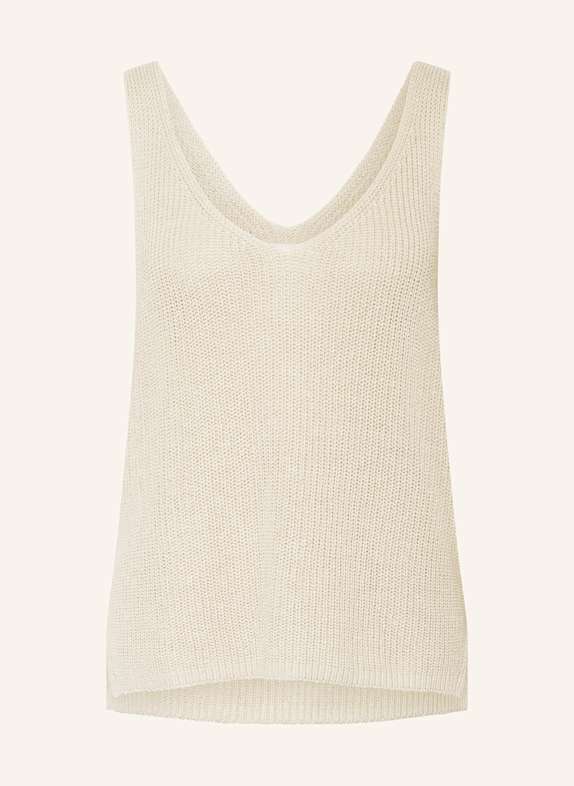 Part Two Stricktop REBECCAPW mit Leinen BEIGE