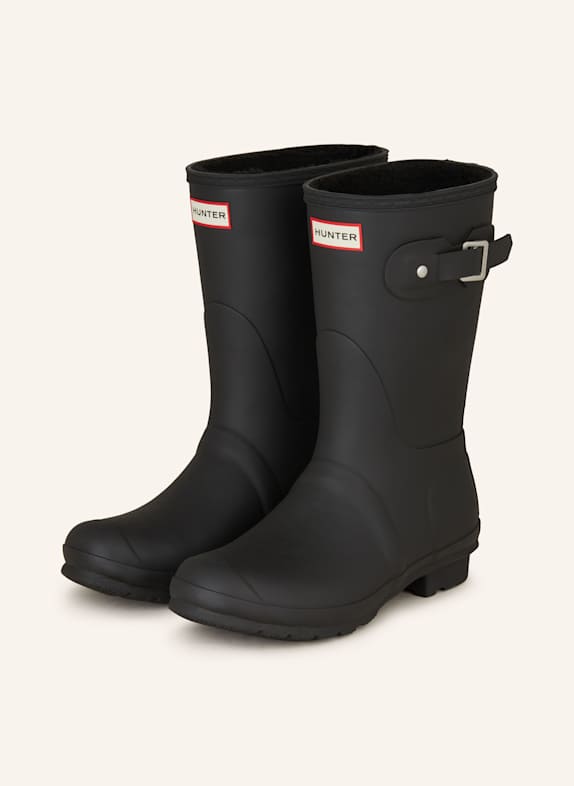 HUNTER Gummistiefel INSULATED SHORT SCHWARZ
