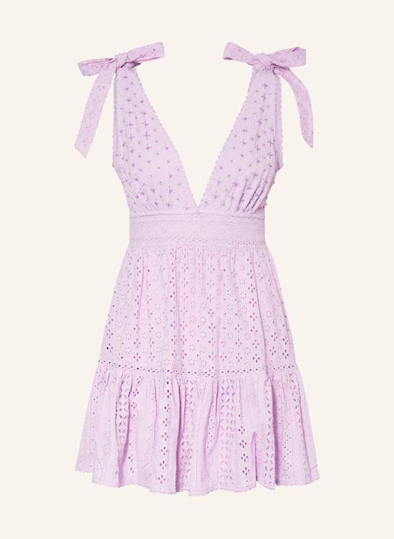 Poupette St Barth Strandkleid CARA mit Schmuckperlen HELLLILA