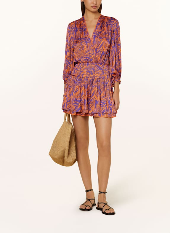 Poupette St Barth Sukienka plażowa CELIE LILA/ POMARAŃCZOWY