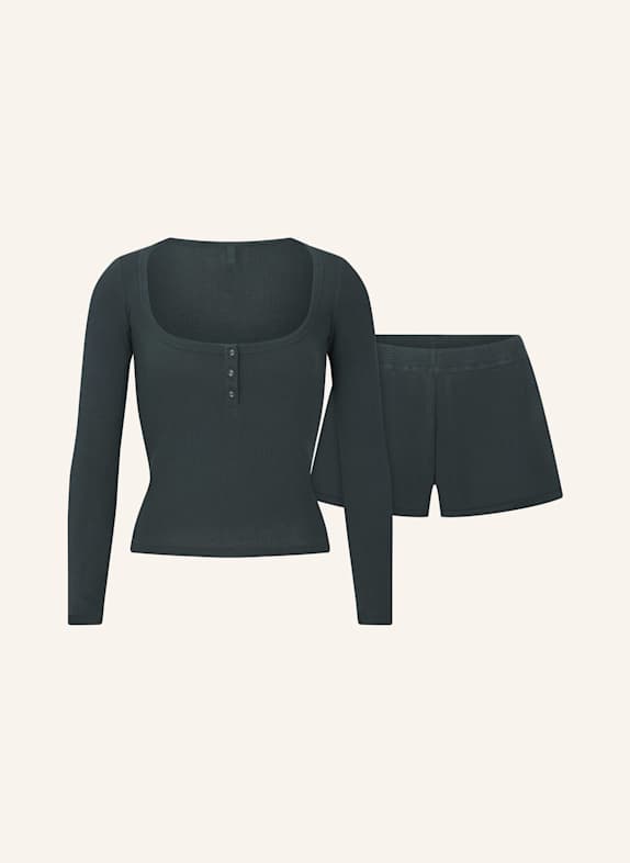 SKIMS Shorty-Schlafanzug WAFFLE SLEEP SPRUCE