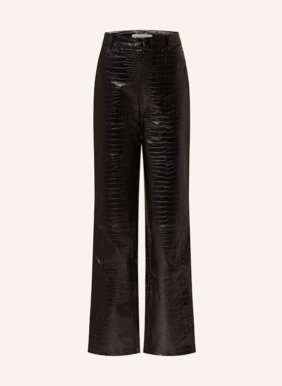LeGer BY LENA GERCKE Marlenehose FABIANE in Lederoptik SCHWARZ