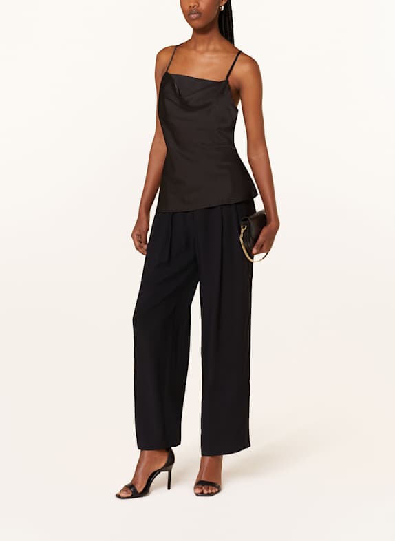 LeGer BY LENA GERCKE Top en satin VALENTINA NOIR