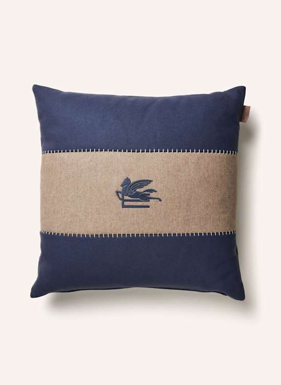 ETRO Home Dekokissen aus Leinen DUNKELBLAU/ BEIGE