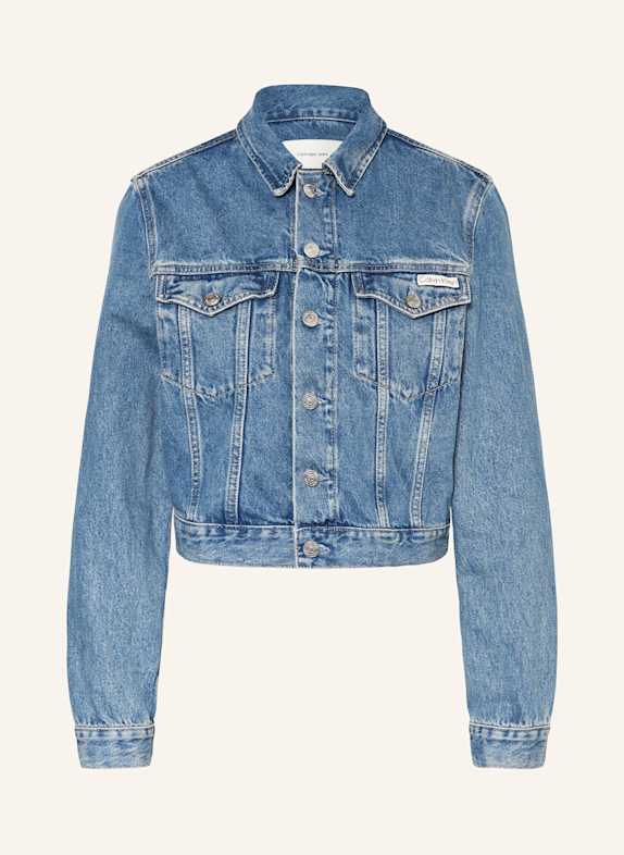 Calvin Klein Jeans Cropped denim jacket DARK BLUE