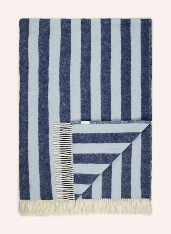 MAISON DEUX Plaid CANDY WRAP DUNKELBLAU/ HELLBLAU