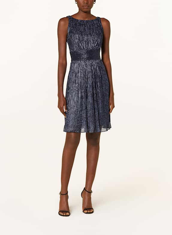 SWING Cocktailkleid mit Glitzergarn DUNKELBLAU
