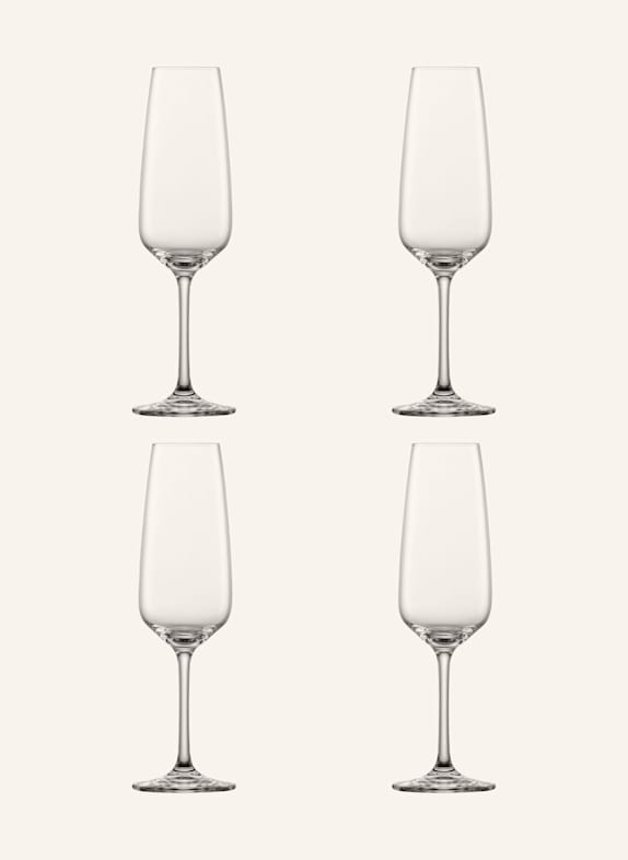 SCHOTT ZWIESEL set of 4 champagne glasses TULIP WHITE