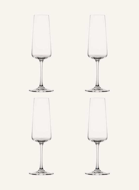 SCHOTT ZWIESEL Set of 4 MIOVINO champagne glasses WHITE
