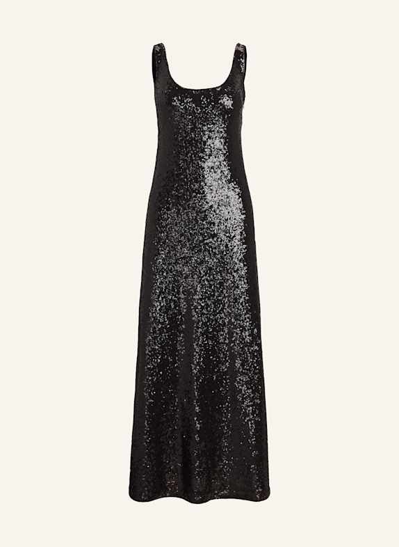 POLO RALPH LAUREN Cocktailkleid mit Pailletten SCHWARZ