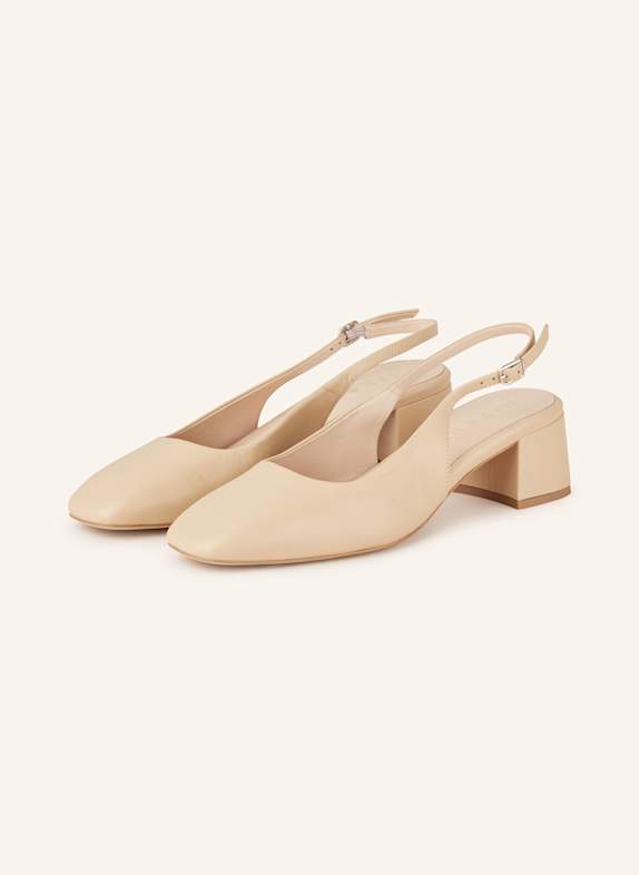 MRS & HUGS Slingback pumps BEIGE