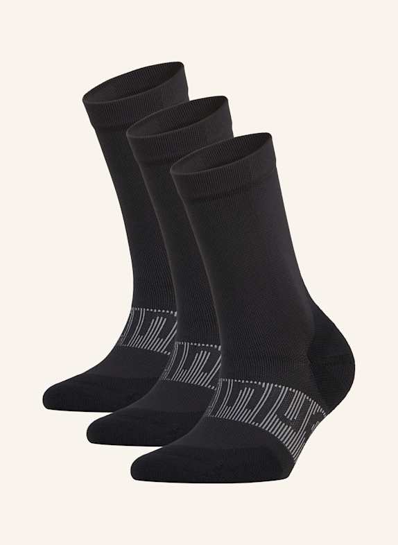 lululemon 3er-pack Sportsocken POWER STRIDE CREW 0001 BLACK