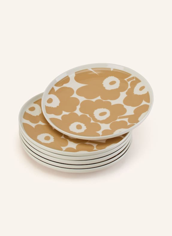 marimekko 6er-Set Speiseteller OIVA/UNIKKO CREME/ BEIGE