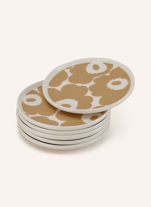marimekko 6er-Set Unterteller OIVA/UNIKKO CREME/ BEIGE