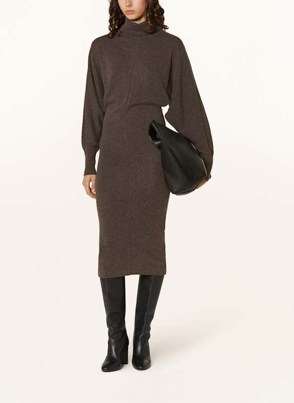 REISS Sukienki koszulowe WEEKEND Max Mara CIEMNOBRĄZOWY