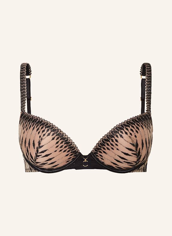 Aubade Push-up-BH VOODOO KISS mit Glitzergarn SCHWARZ/ BEIGE