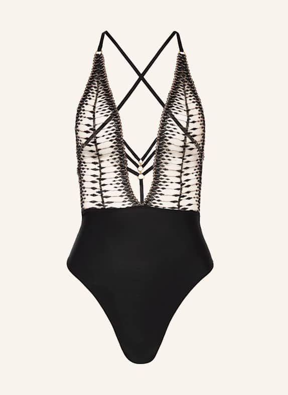 Aubade String-Body VOODOO KISS mit Glitzergarn SCHWARZ/ ROSÉ