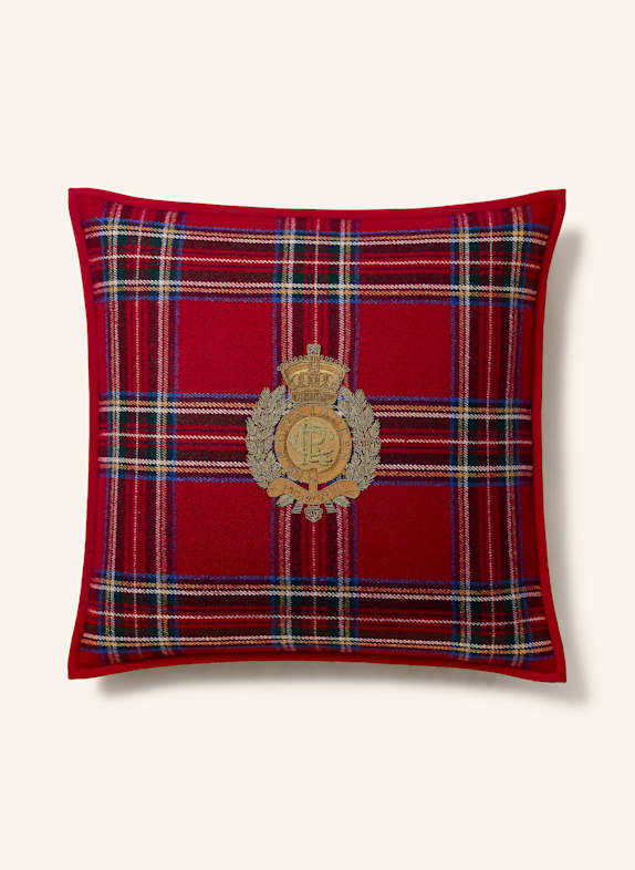 RALPH LAUREN HOME AVERILL" decorative cushion DARK RED/ BLUE/ YELLOW