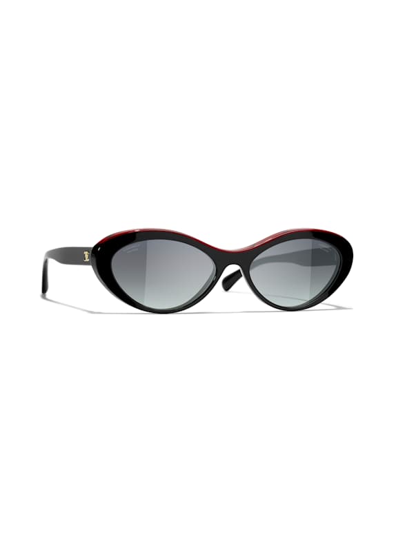 CHANEL Ovale Sonnenbrille 1794S8 - SCHWARZ/ GRAU POLARISIERT