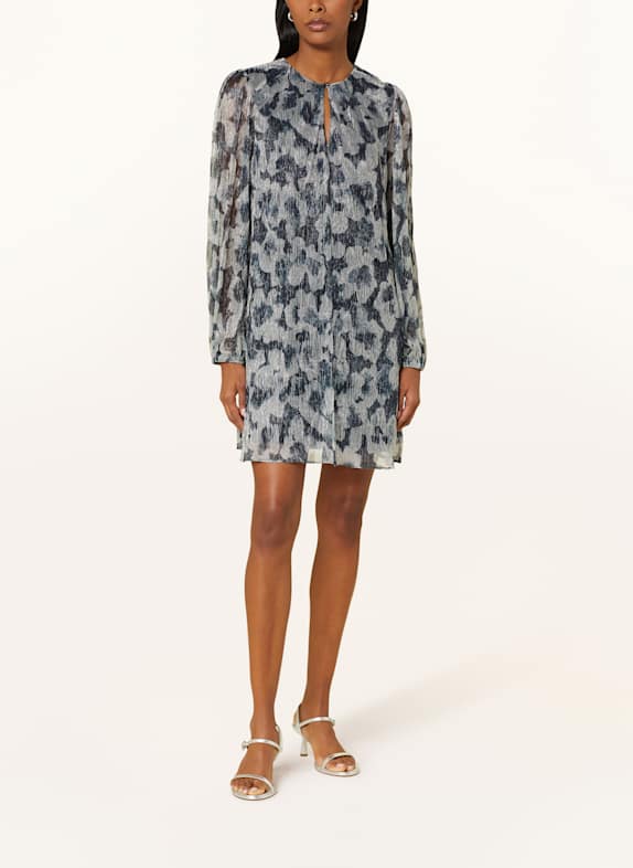 Phase Eight Kleid ROMA mit Glitzergarn und Plissees SILBER / PETROL