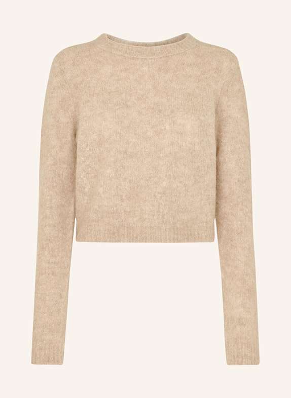 WHISTLES Cropped-Pullover mit Alpaka BEIGE
