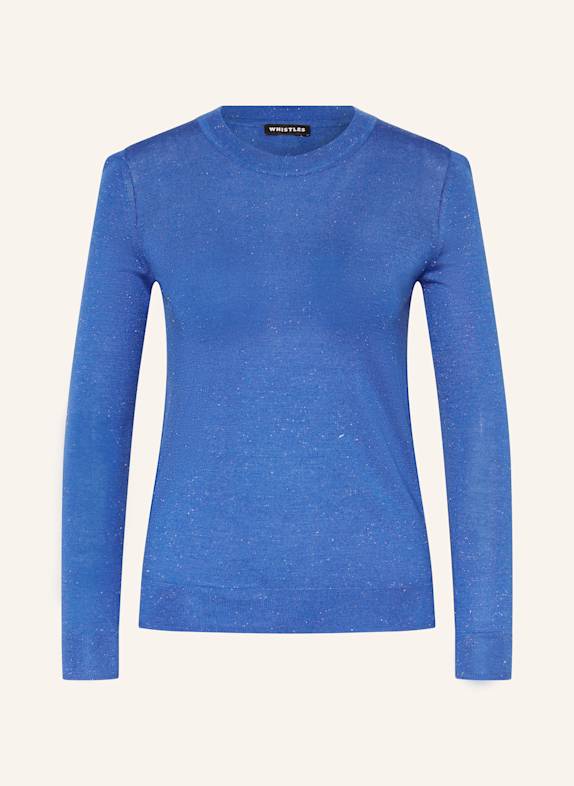 WHISTLES Pullover ANNIE mit Glitzergarn BLAU
