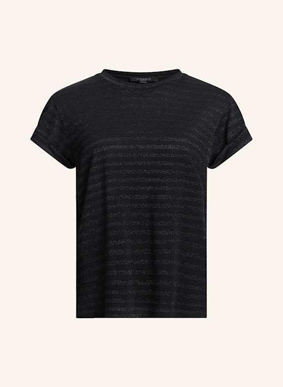 ALLSAINTS T-Shirt ANNA mit Glitzergarn SCHWARZ