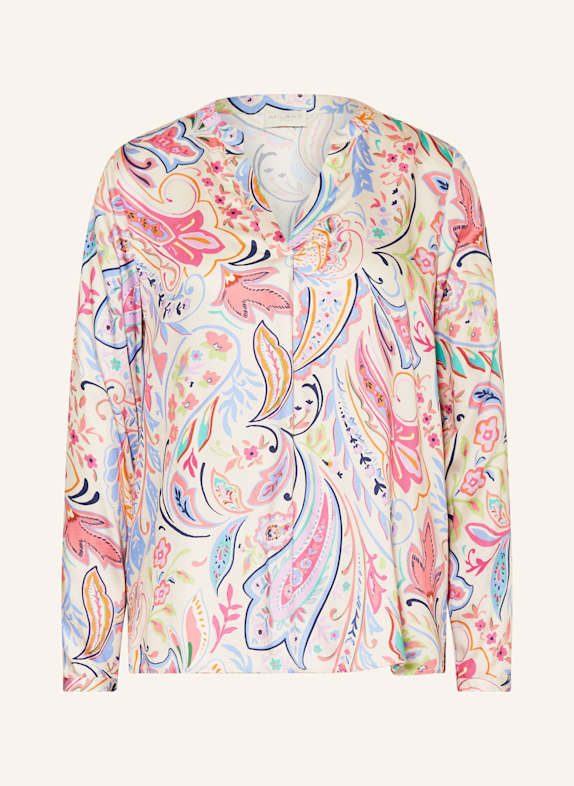 MILANO ITALY Blusenshirt CREME/ HELLBLAU/ ROSA