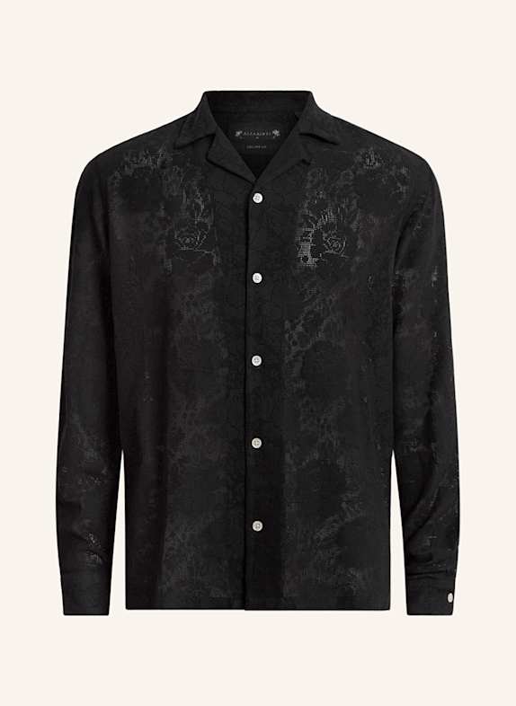 ALLSAINTS OKESA relaxed fit lace shirt BLACK