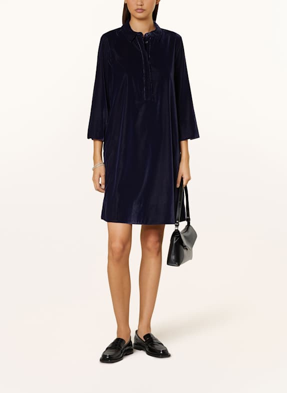 HOBBS Samtkleid MARCIELLA mit 3/4-Arm DUNKELBLAU