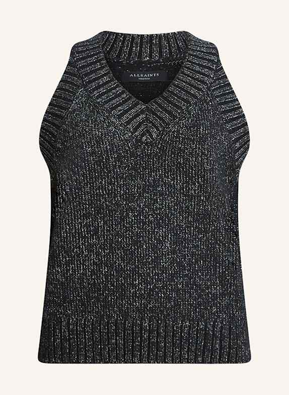 ALLSAINTS Stricktop SABRINA mit Glitzergarn SCHWARZ/ SILBER