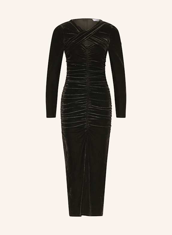 REISS Samtkleid mit Cut-out SCHWARZ
