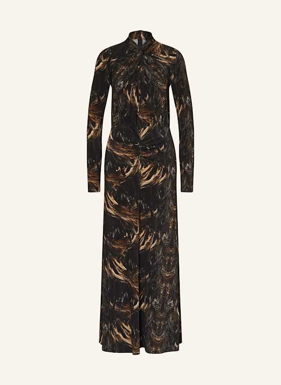 ALLSAINTS MINA jersey dress BLACK/ BROWN/ KHAKI