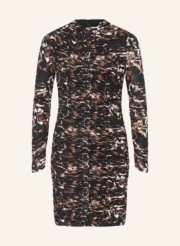 REISS Jerseykleid SCHWARZ/ BRAUN/ ECRU