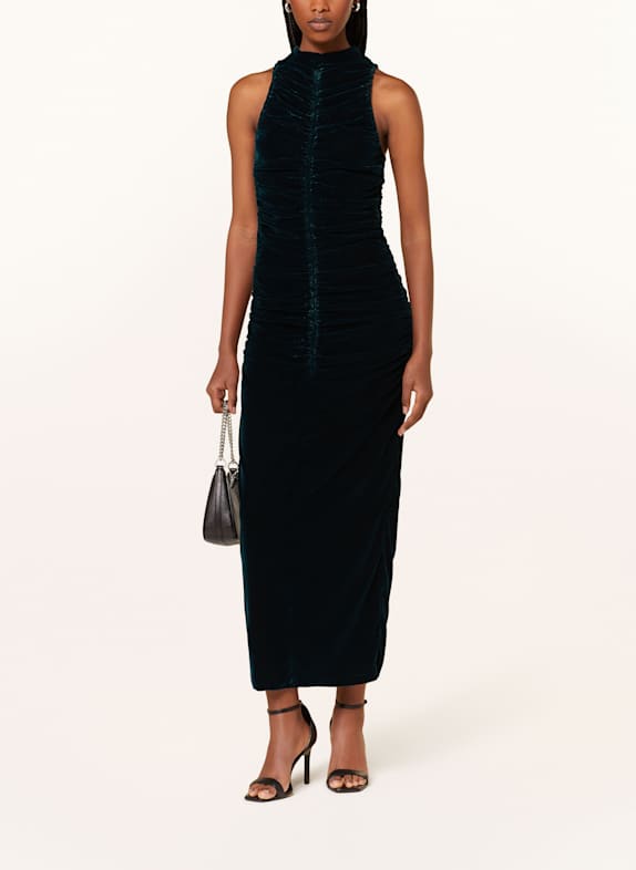 REISS Samtkleid PETROL