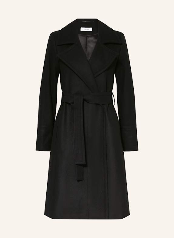 REISS Wollmantel SCHWARZ