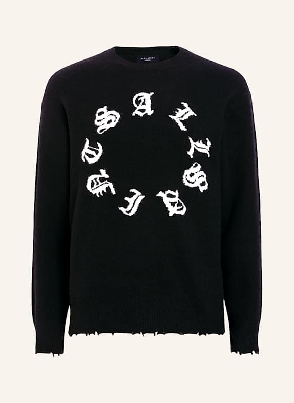 ALLSAINTS SCRIPTURE sweater BLACK/ WHITE