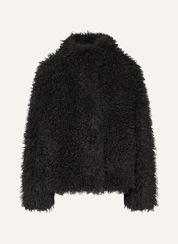CLAUDIE PIERLOT Kunstfell-Jacke SCHWARZ