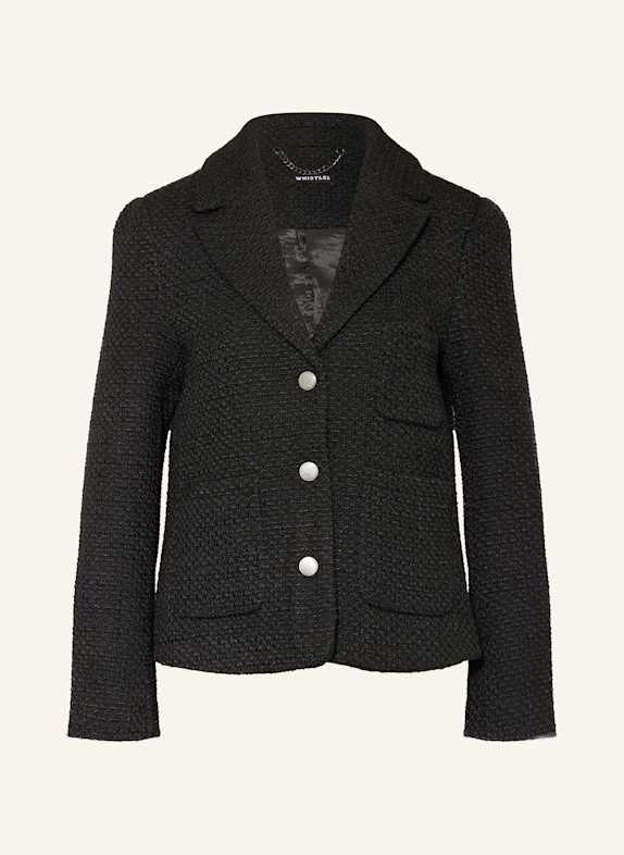 WHISTLES Tweed-Blazer SCHWARZ