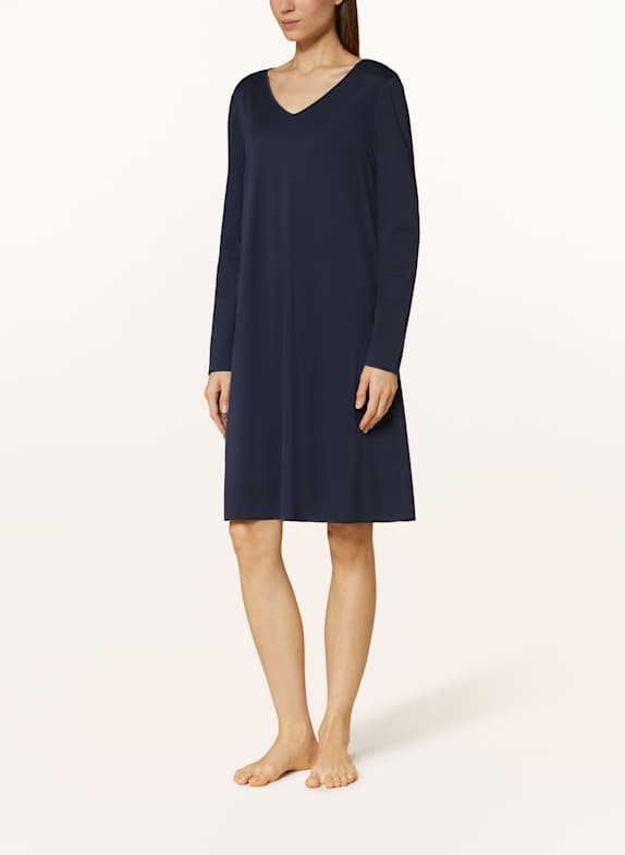 HANRO Nachthemd COTTON SILK DONKERBLAUW