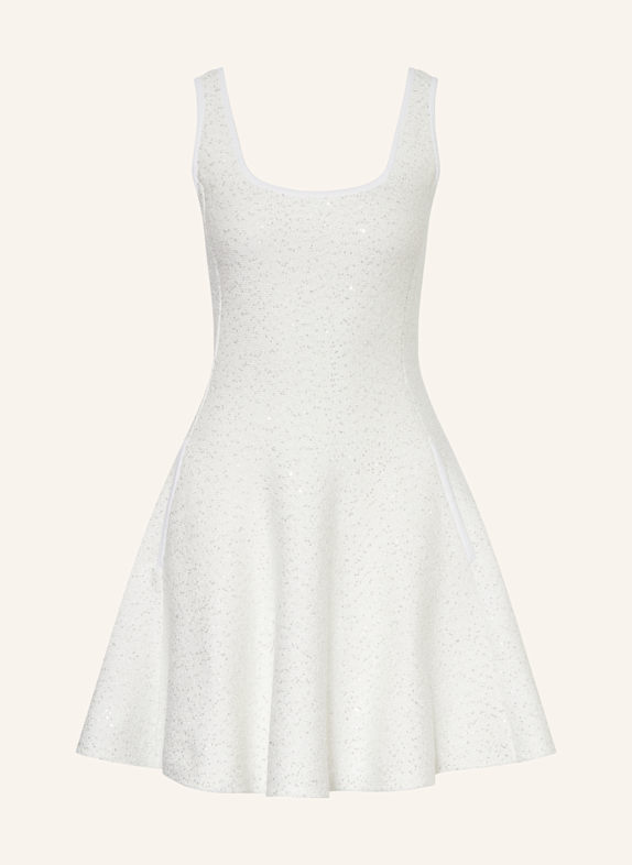 maje Tweed-Kleid mit Pailletten WEISS/ SILBER