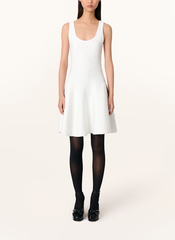 maje Tweed-Kleid mit Pailletten WEISS/ SILBER