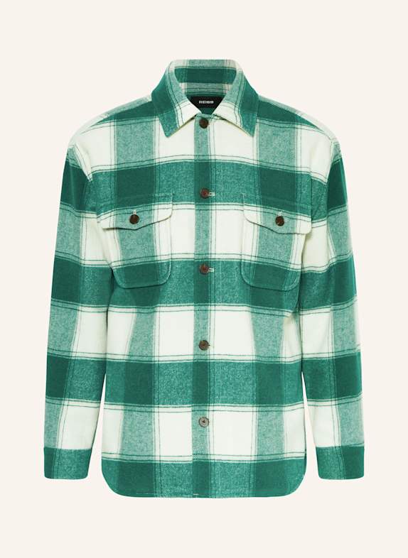 REISS Flanell-Overshirt MCFADDEN GRÜN/ ECRU