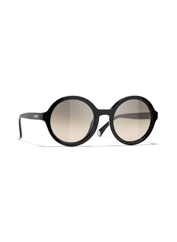 CHANEL Runde Sonnenbrille C50132 - SCHWARZ/ HELLGRAU VERLAUF