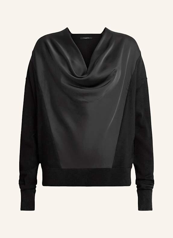 ALLSAINTS Pullover MYRA im Materialmix SCHWARZ