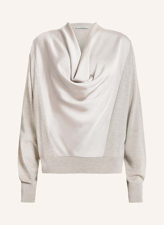 ALLSAINTS Pullover MYRA im Materialmix BRAUN