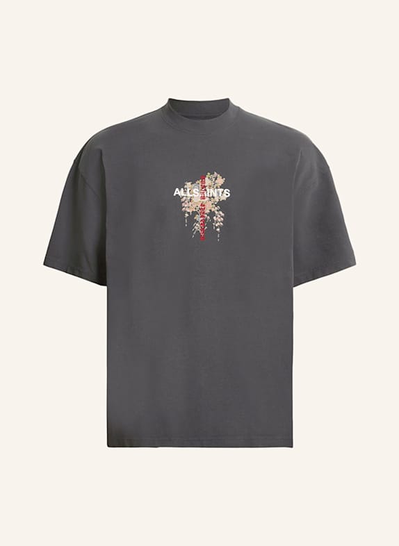 ALLSAINTS Oversized-Shirt ETERNAL GRAU/ WEISS/ ROT