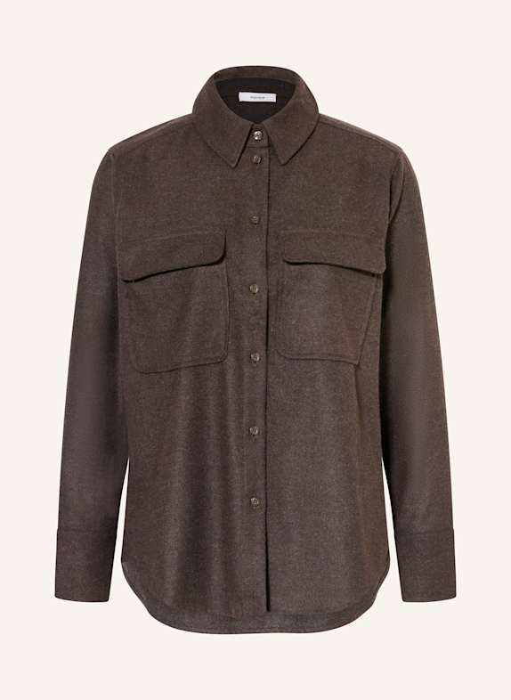 REISS Flanell-Overjacket DUNKELBRAUN