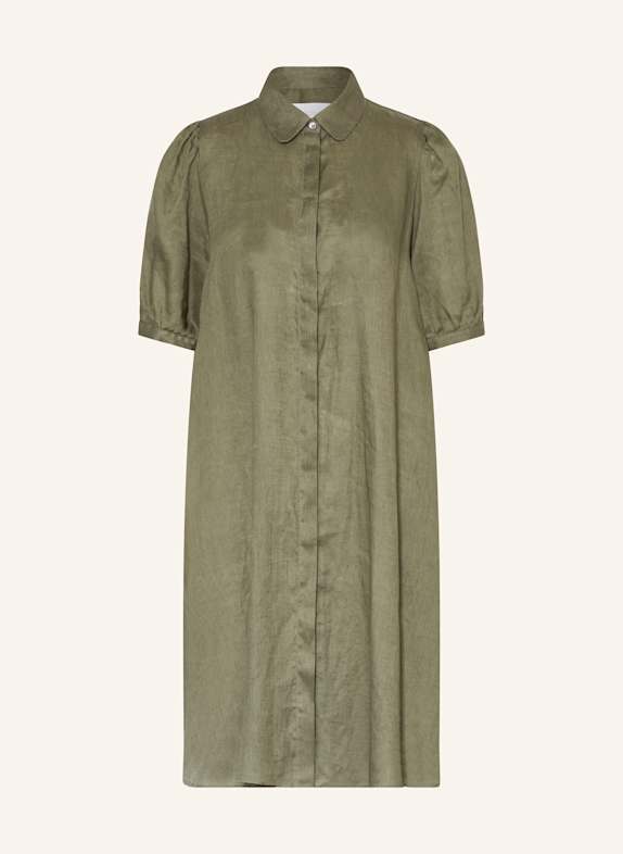 ROBERT FRIEDMAN Hemdblusenkleid FINIAL aus Leinen KHAKI