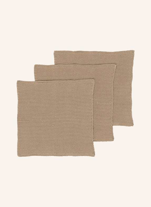 blomus 3er-Set Spültücher WIPE PERLA BEIGE